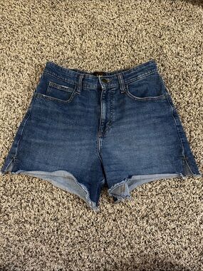 Lee Dark Blue Denim Cutoff Shorts